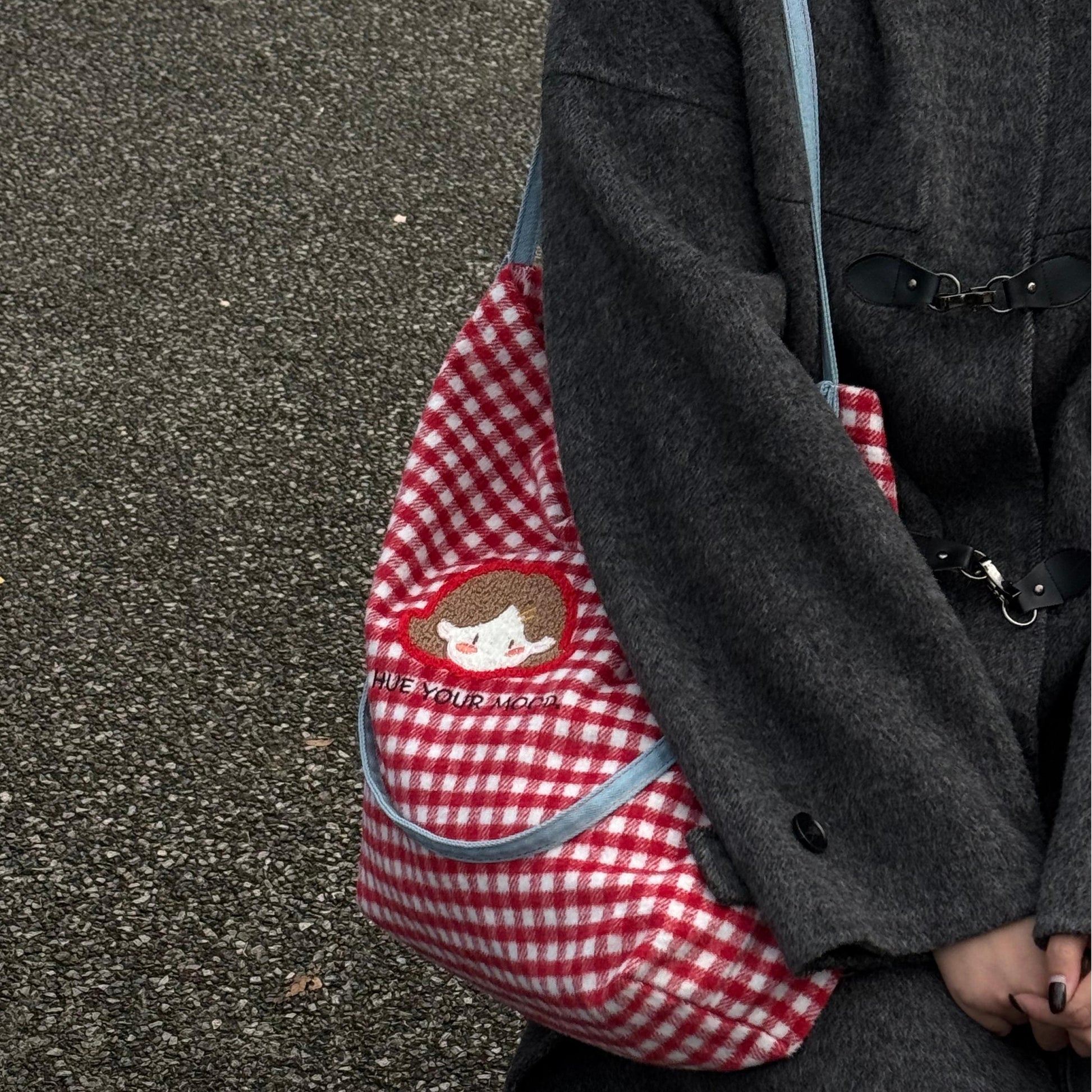 this designer canvas bag captures the essence of individuality, creativity, and positivity. Crafted from durable, eco-friendly canvas, it’s as practical as it is stylish, perfect for carrying your essentials while staying true to your colorful, confident personality. Step out with the Little Hue Red and White Square "HUE YOUR MOD" bag and let your style speak volumes.
