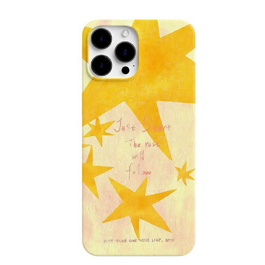 Yellow Stars Phone Case JUST TAKE ONE SMALL STEP, NOW