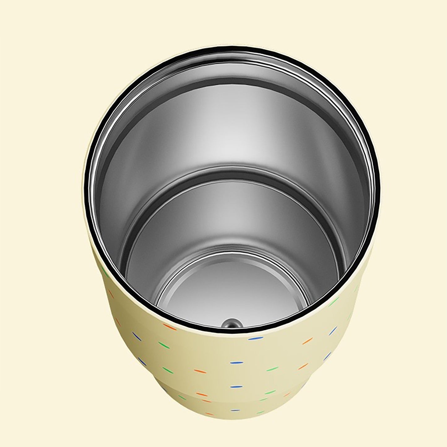 Colorful Dots travel mug with portable Handle and straw