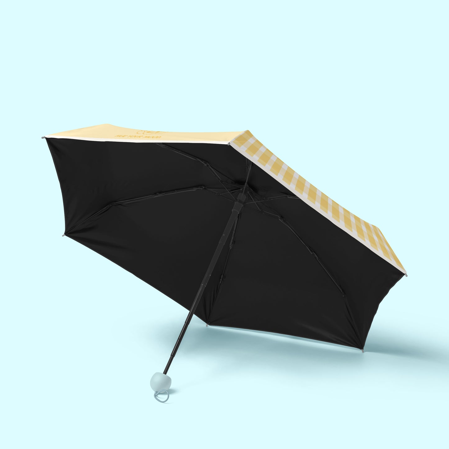 Yellow and Blue Umbrella with Eco-Friendly Reusable Pouch