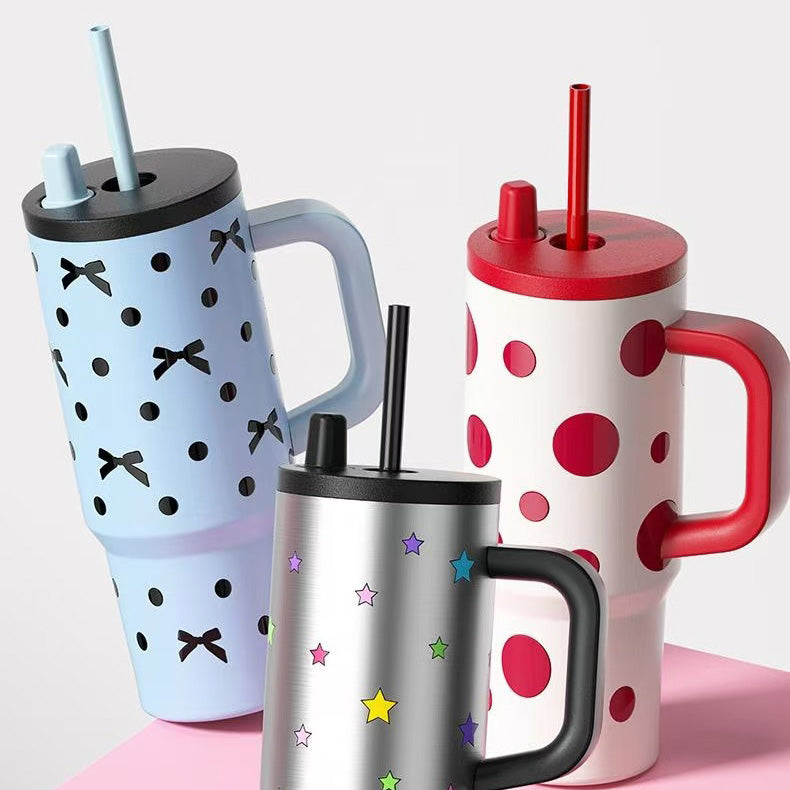 Thermos Vacuum travel Mug with Straw 710ml